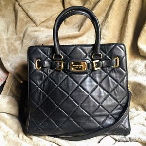 Michael Kors Hamilton Large Quilted Tote, Black